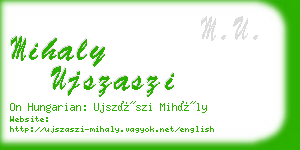 mihaly ujszaszi business card